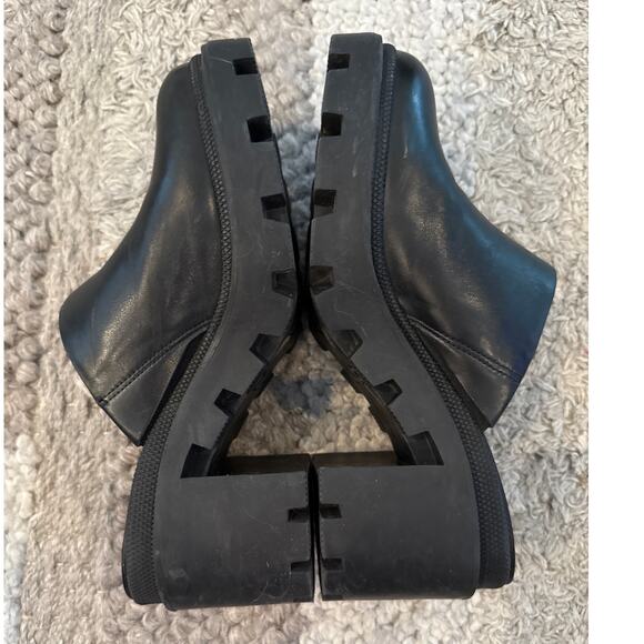 Gianna Bini GB End-Game Leather Platform Lug Mules Size 9.5 Chunky Clogs Y2K - Picture 7 of 9